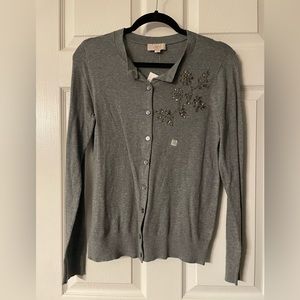 NWT Loft Outlet Embellished Cardigan